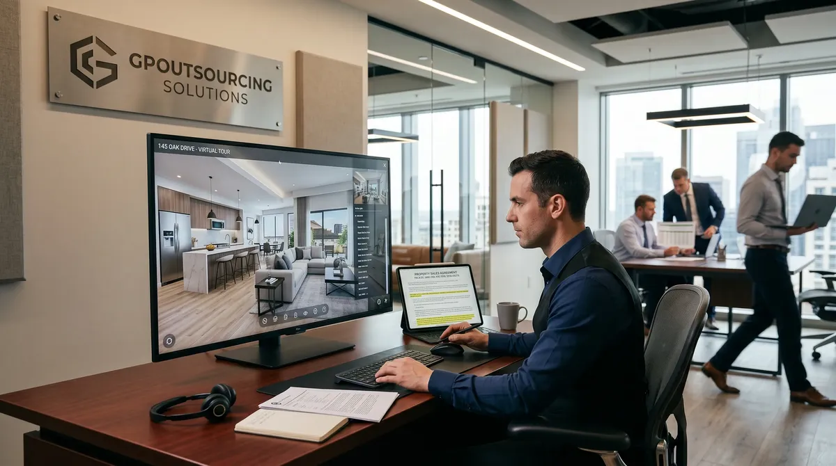 Professional working at a desk